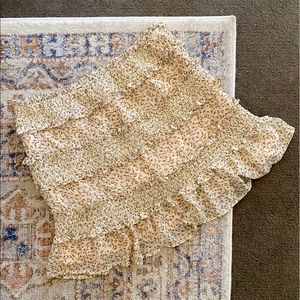 Blush Floral Mini Skirt